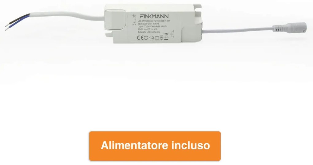 Pannello LED a Sospensione 60x60 40W IP40 110lm/W No Flickering Colore Bianco Naturale 4.000K