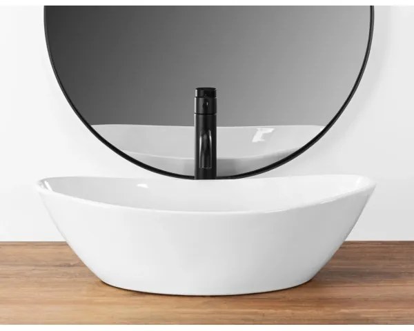 REA-U6801 - Lavabo da appoggio KATE 33,5x55,5 cm ceramica/bianco lucido