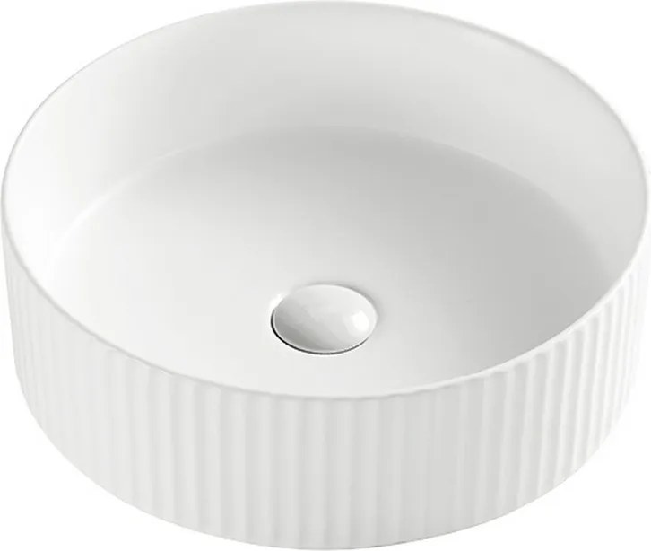 Lavabo bagno rotondo 36 cm scanalato | KLS-3600T - KAMALU