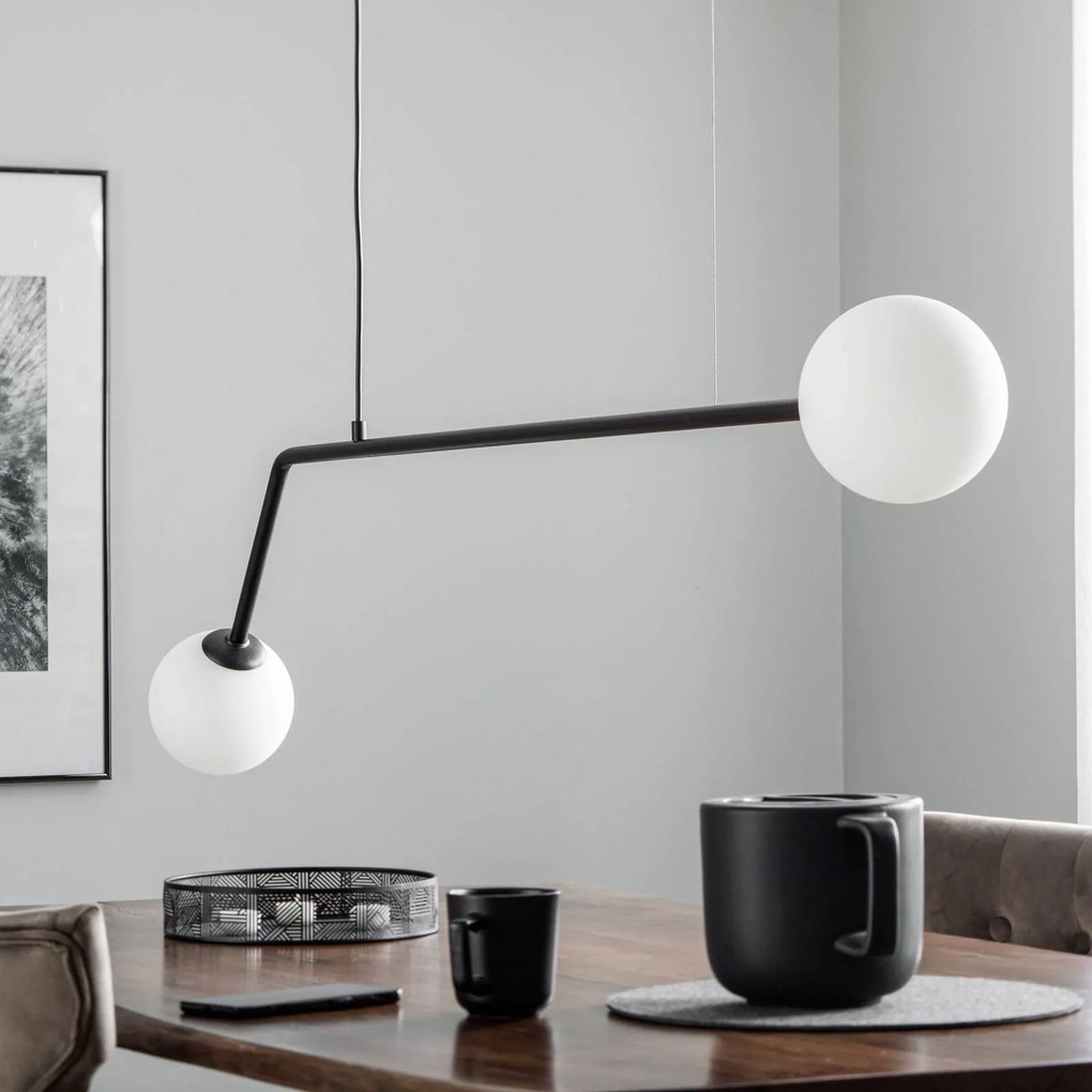 ALDEX Lampada a sospensione Pure, 2 luci, nero