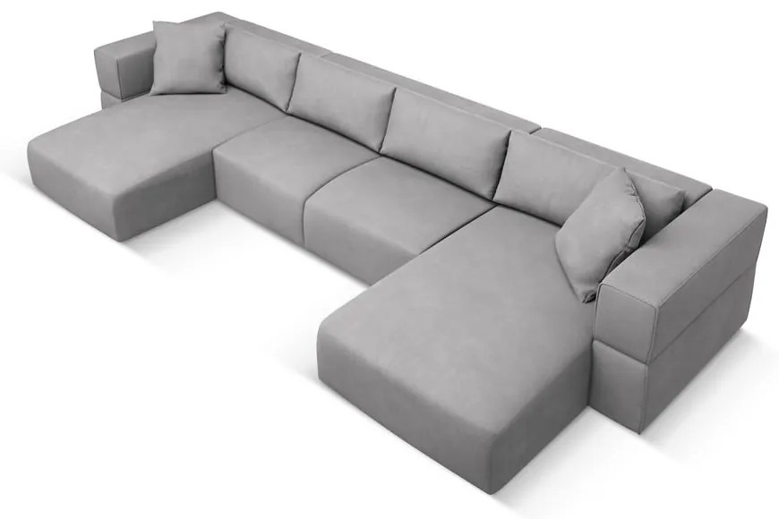 Divano angolare a U grigio chiaro Esther - Milo Casa