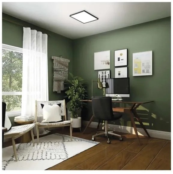 Plafoniera LED FLORI LED/22W/230V 4000K nero 42x42 cm