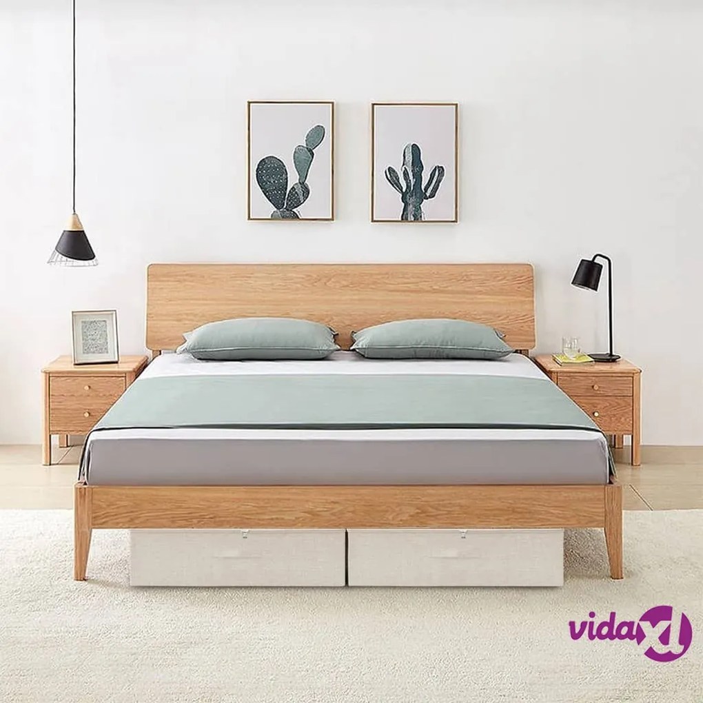 vidaXL Scatola Portaoggetti in Tessuto 70x40x18 cm Crema