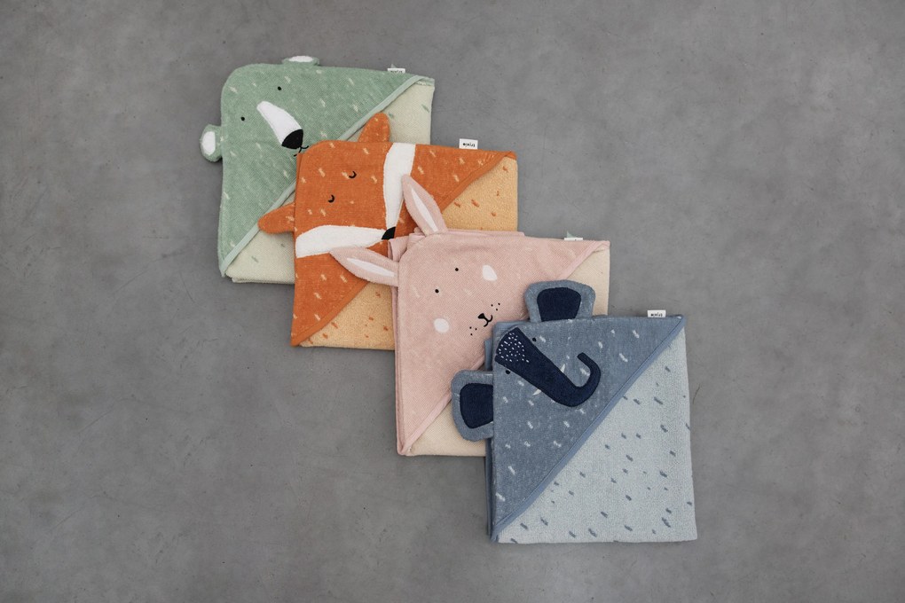 Asciugamano con cappuccio Mr. Elephant – 75 x 75 cm