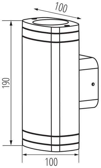 Kanlux 38886 - Applique da esterno ZEVI 2xGU10/10W/230V IP54 nero