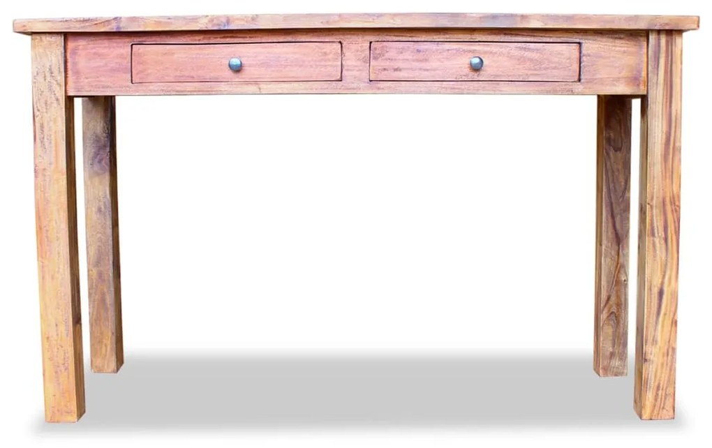 Tavolo consolle in legno massello recuperato 123x42x75 cm