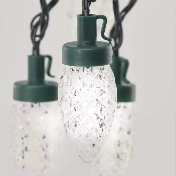 Catena luminosa LED per esterni, 50 LED / 8 funzioni, 14,8 m, IP44, bianco freddo