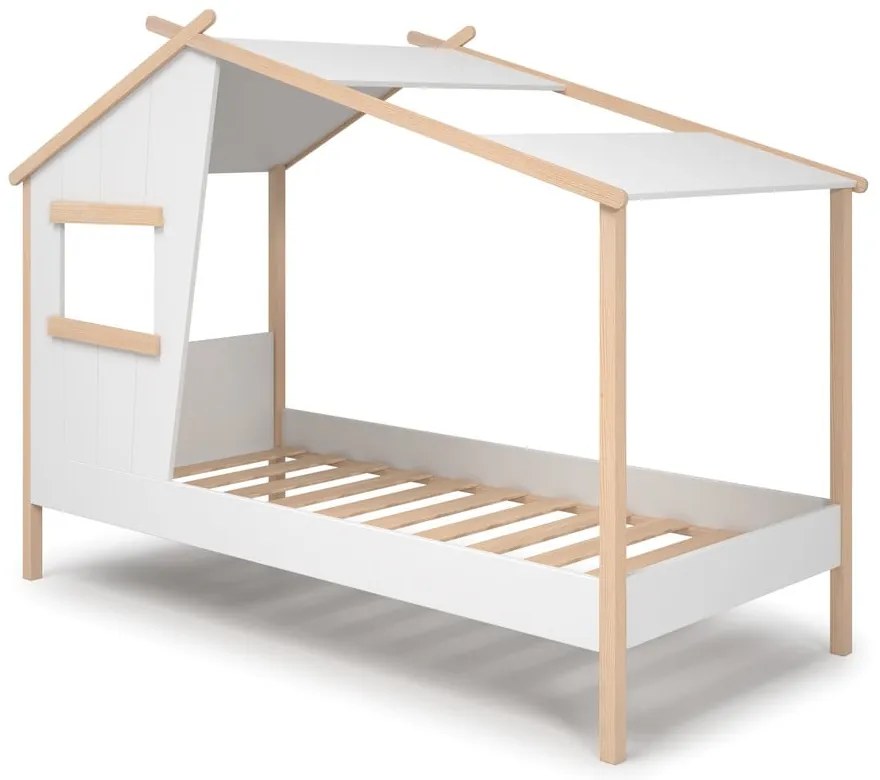 Letto per bambini in legno di pino bianco 90x190 cm Luba - Marckeric