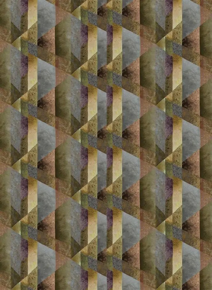 Designers Guild Carta da parati panoramica Minakari Geo - Rosewood