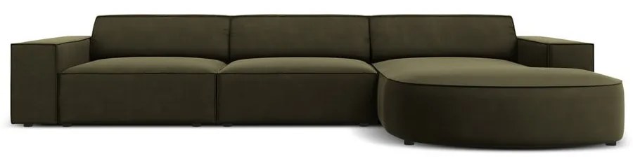 Divano angolare in velluto verde (angolo destro) Jodie - Micadoni Home