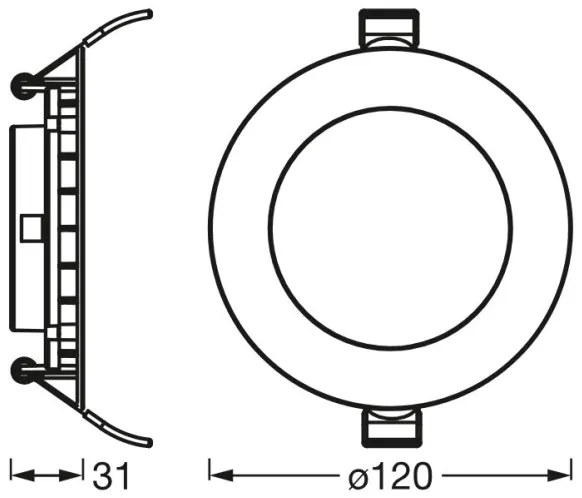 Osram - Plafoniera da incasso SLIM LED/8W/230V 6500K Ø 12 cm