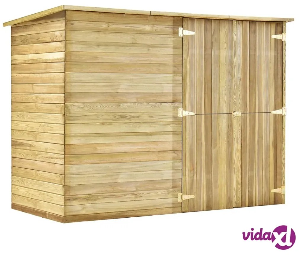 vidaXL Ripostiglio da Giardino 232x110x170 in Legno di Pino Impregnato