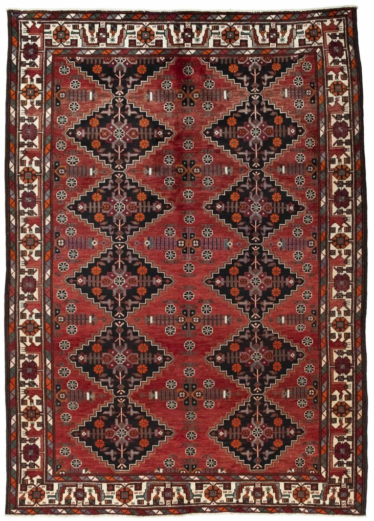 Hamedan Tappeto 300x210 Rosso (Iran) Annodato A Mano