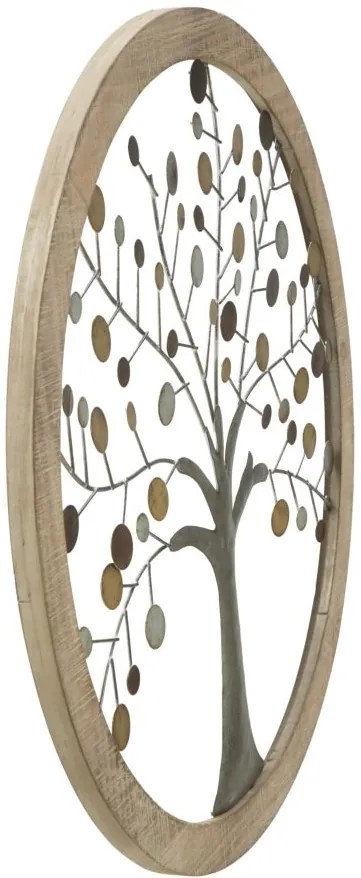 Pannello Decorativo Albero della Vita con Specchio Ø 61 cm