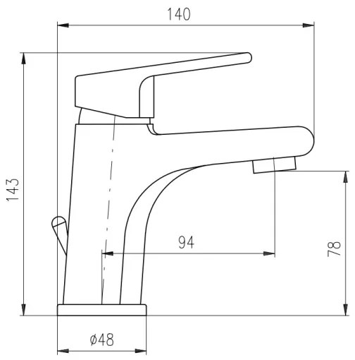 RAV Slezák CO127.0 - Miscelatore per lavabo + piletta COLORADO 14,3 cm cromo lucido