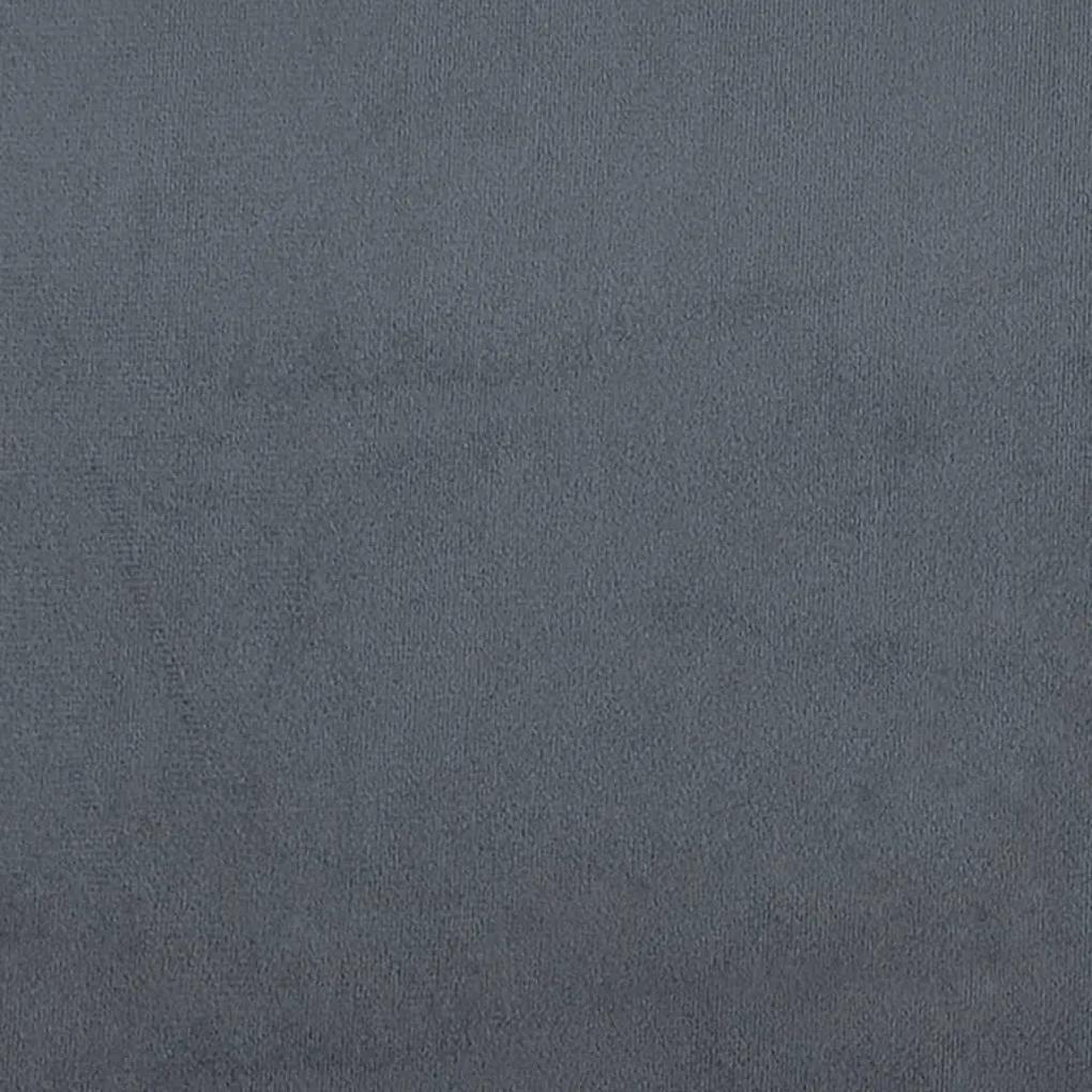 Divano a 2 Posti grigio scuro140 cm in Velluto