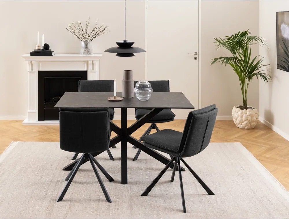 Sedia da pranzo grigio scuro Flynn - Actona