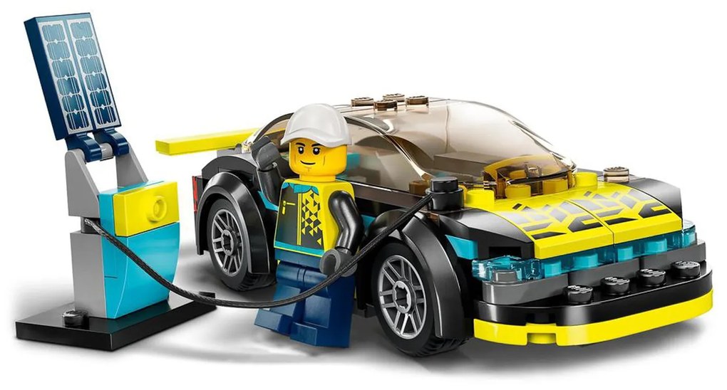 Auto sportiva elettrica da costruire con pilota Lego