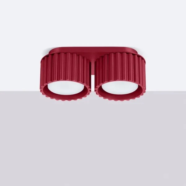 Sollux SL.1823 - Faretto AURA 2xGX53/10W/230V rosso