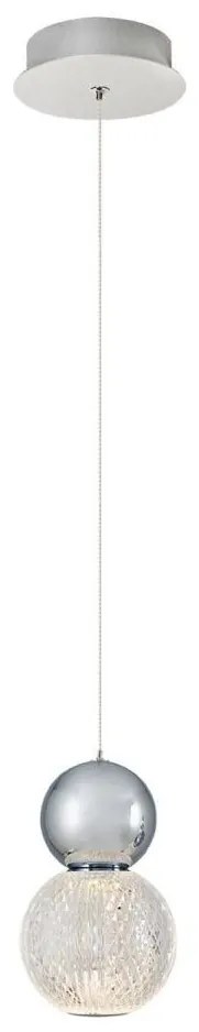 Lampadario a sospensione su cavo CREMONA LED/5W/230V 3000K cromo opaco