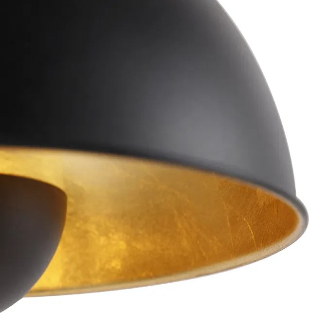 Lampada da tavolo retrò nera con oro - Magnax