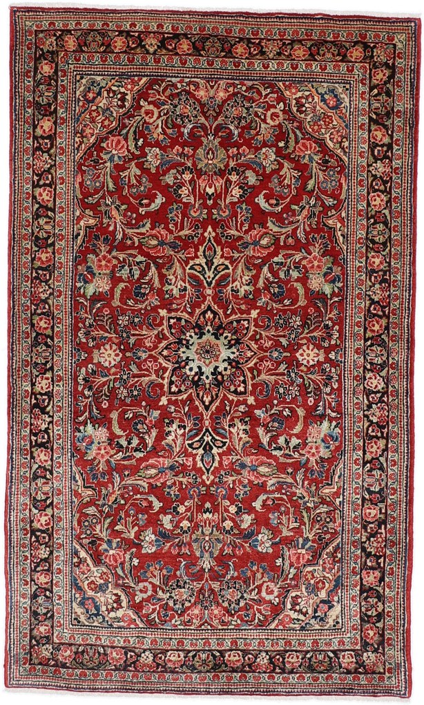 Sarouk Tappeto 220x130 (Iran) Annodato A Mano