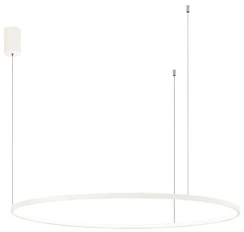 Lampada a sospensione a Led SOEL D100 cm in metallo verniciato BIANCO