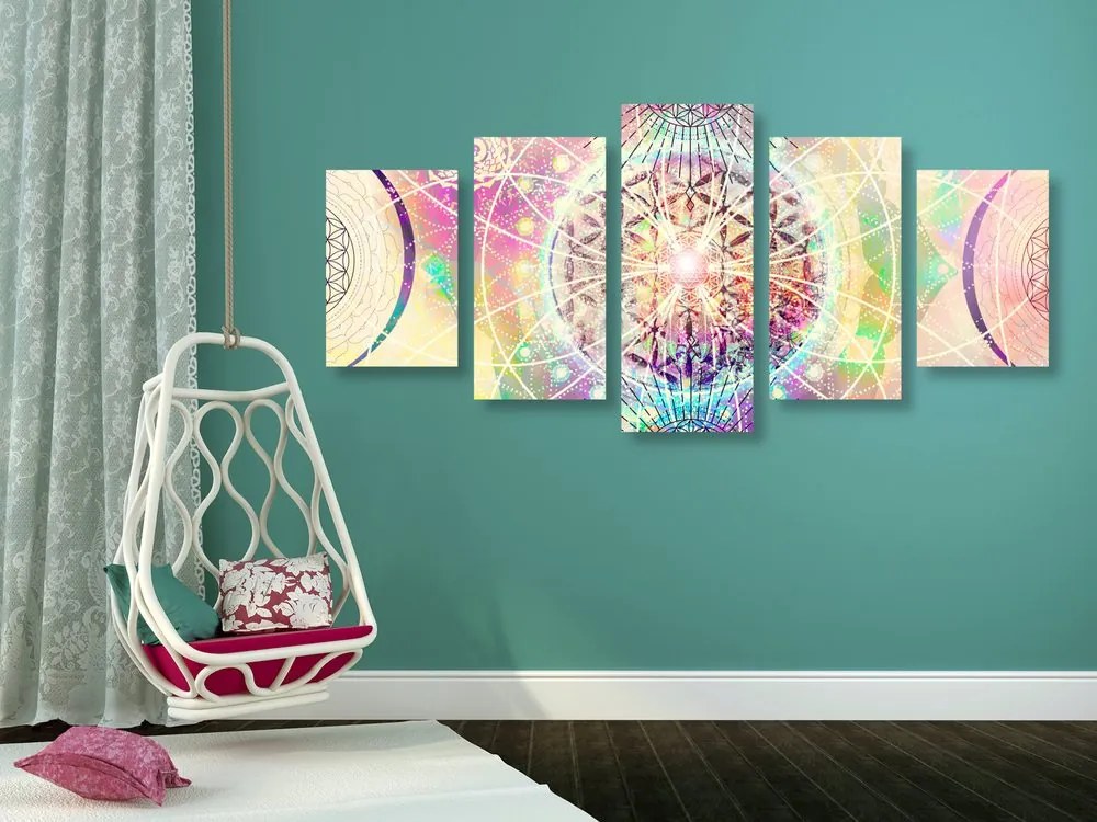 Quadri 5 pezzi – Mandala in un design interessante