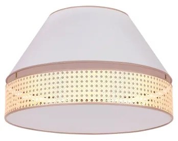 Duolla - Plafoniera AVIGNON 1xE27/15W/230V diametro 50 cm bianco/rattan