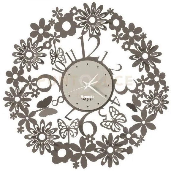 Orologio da parete di design margherite fango e avorio