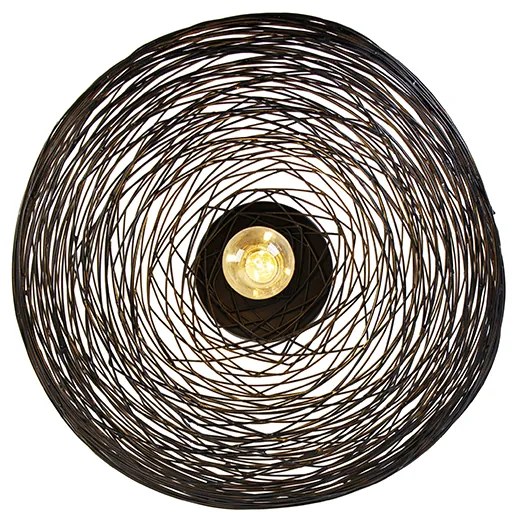 Plafoniera di design ovale nera - Sarella