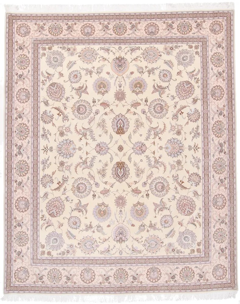 Tabriz Tappeto 310 x 260 Grigio (Iran) Annodato A Mano
