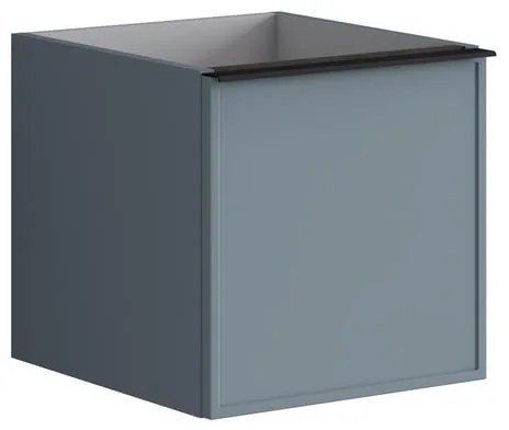 Struttura semi colonna da bagno Pixel2 cassetti laccato opaco indaco L 40 x H 40 x P 45.5 cm