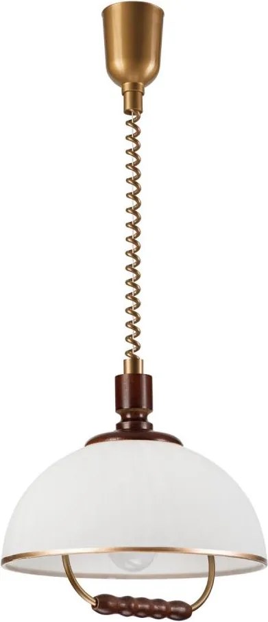 Lampadario sali scendi RAMONA 1xE27/60W/230V beige/marrone scuro