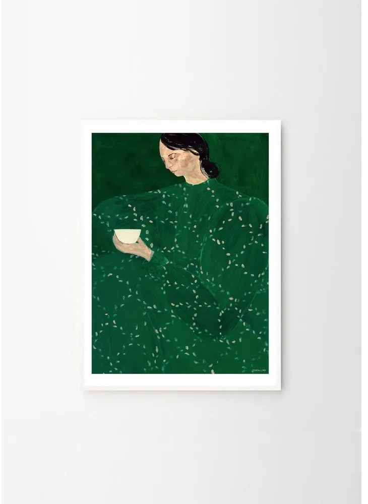 Poster 30x40 cm Coffee Alone At Place De Clichy – Sofia Lind – The Poster Club