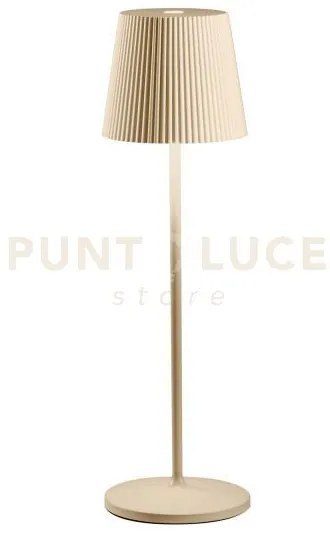 Gls050- lampada ricaricabile a batteria beige a led 3000k 240lm 3w