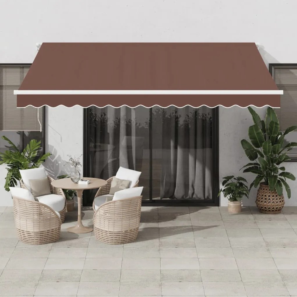 Tenda Da Sole Retrattile Automatica Marrone 400x350 Cm /
