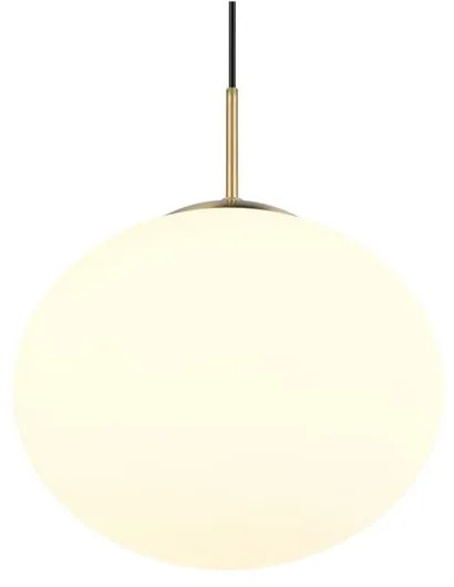 Lampadario in bianco-oro con paralume in vetro ø 30 cm Fomento - Trio