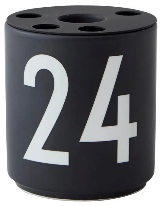 Candeliere in porcellana nera - Design Letters