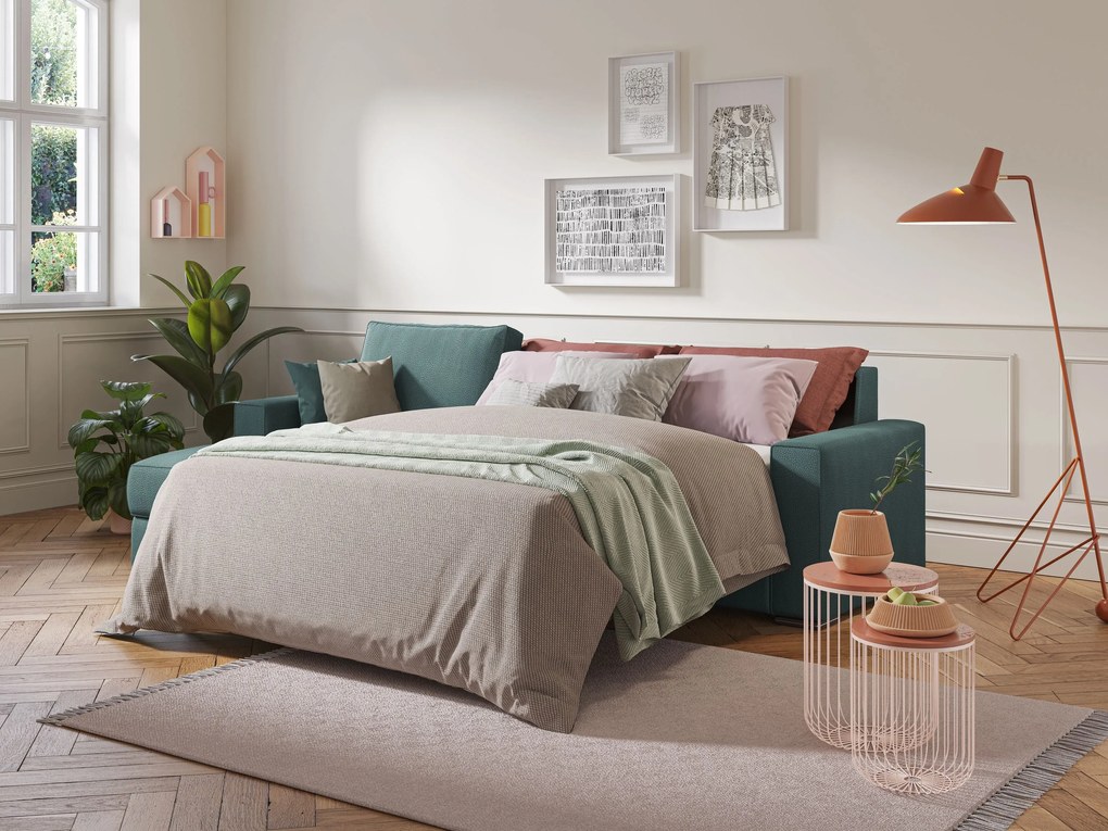 Dream Divano letto angolare in microfibra effetto pelle smacchiabile T15