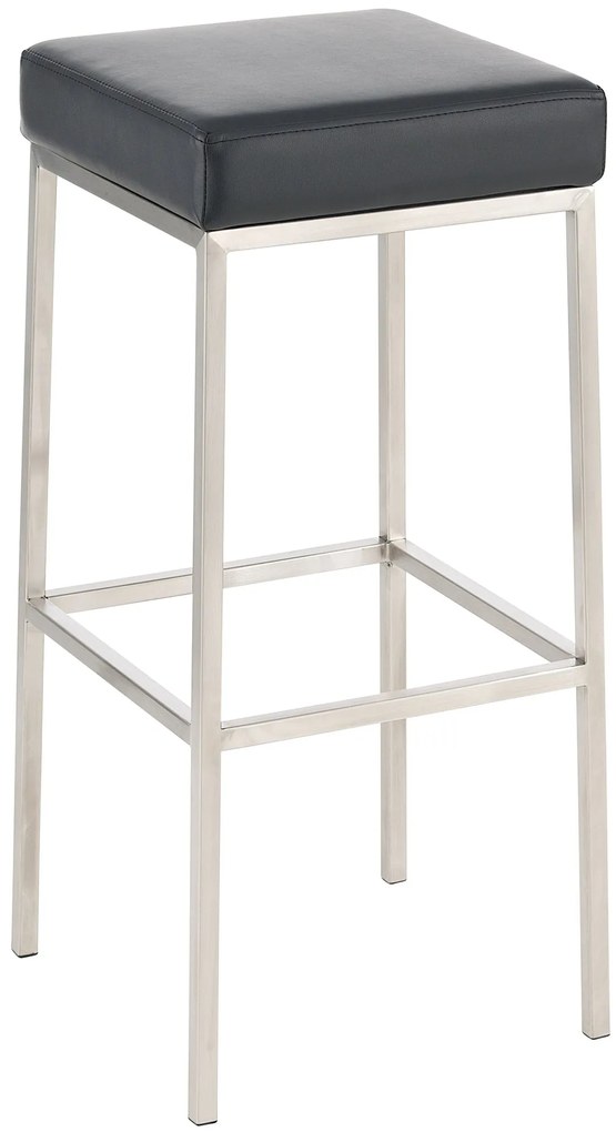 Sgabello Montreal 80 İn Ecopelle: Eleganza E Comfort Senza Tempo / Edelstahl / Schwarz