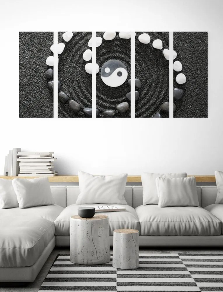 Quadri 5 pezzi – Armonico Yin e Yang
