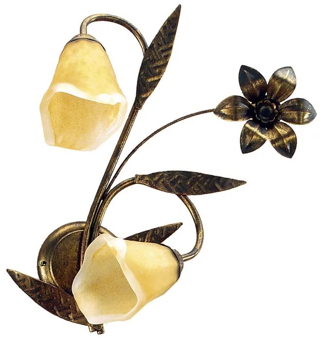 Applique rustico Applique rustico Alga bronzo bronzo 1X E14