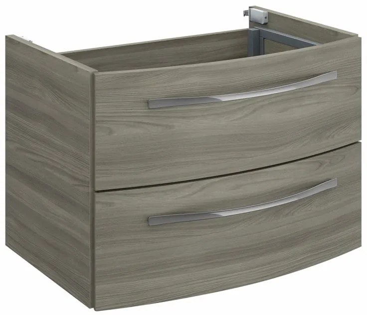 Mobile da bagno sotto lavabo PELIPAL grigio L 70 x H 48 x P 48 cm 2 cassetti, lavabo non incluso