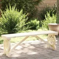 Panca da Giardino 115 cm in Legno Massello di Abete 365111