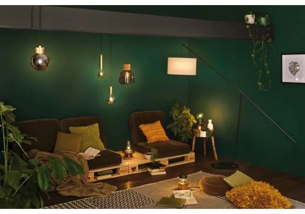 Paulmann 79736 - 1xE27/20W Lampada da tavolo IBEN 230V fumé