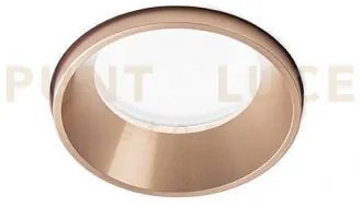 Thessaly faretto da incasso 1 luce bordo raso rame spazzolato ip54 ...