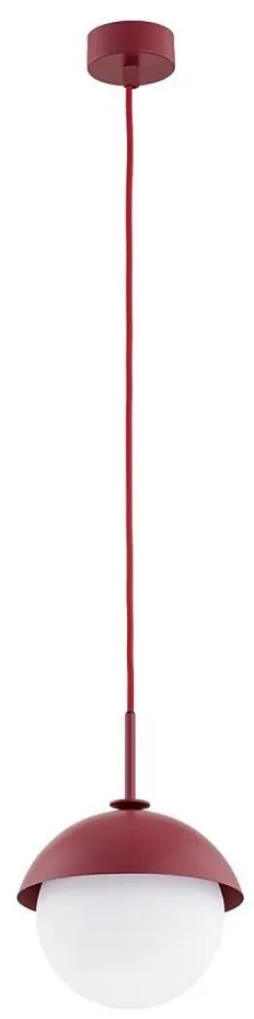 Argon 8296 - Lampadario a sospensione con filo CAPPELLO 1xE27/15W/230V rosso