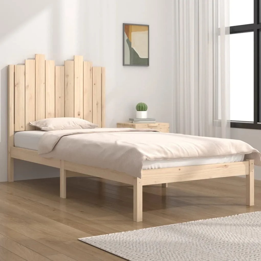 Giroletto İn Legno Massello Grigio 75x190 Cm Small Single /