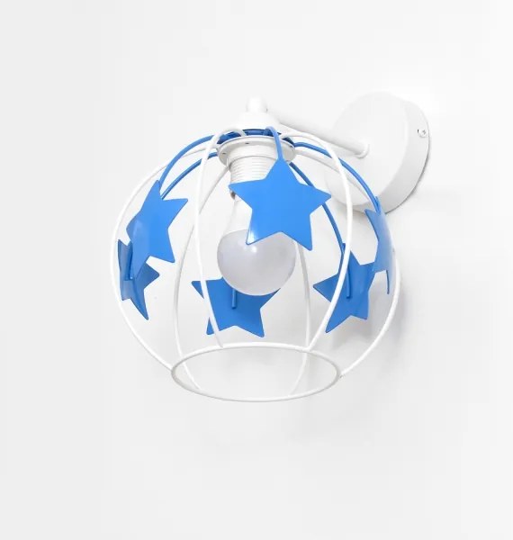 Applique per bambini STARS 1xE27/15W/230V blu/bianco